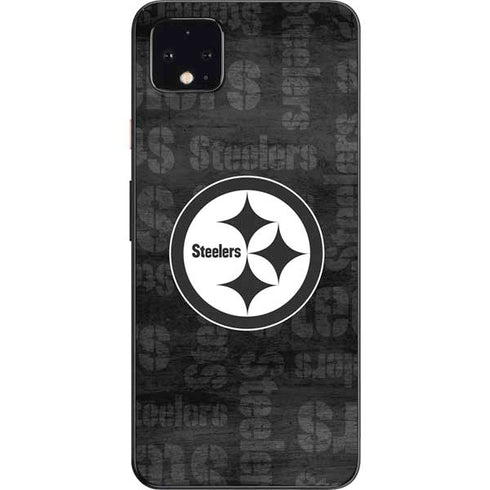 NFL Pittsburgh Steelers Black & White Google Pixel 4 XL Skin